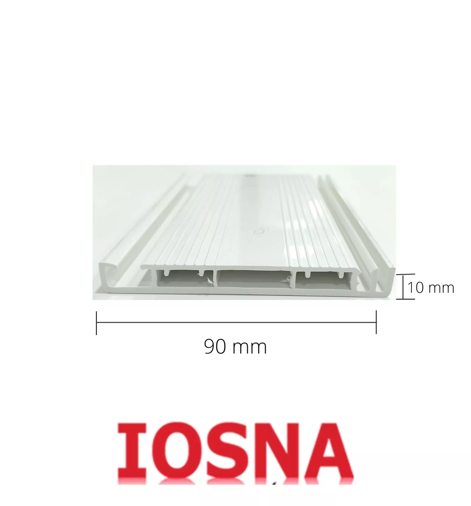 PVC cover strip white 90 mm Cortizo - Joint cover profile 10 mm