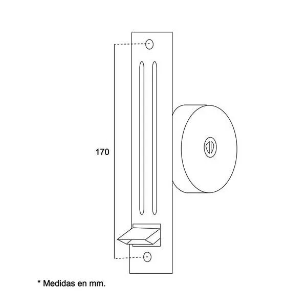 Recogedor persiana empotrado met&aacute;lico MILAN 170 mm