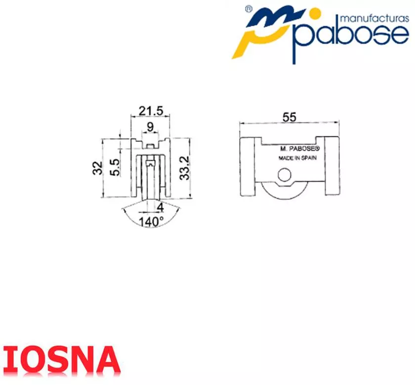 Rueda Corredera Pabose T-25/7-A