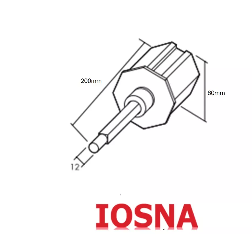 Contera telesc&oacute;pica persiana &Oslash;60 mm con espiga 12 mm