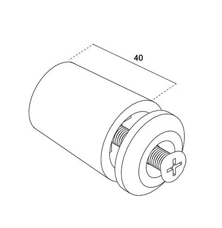 Topes para persiana de 40mm color gis plata
